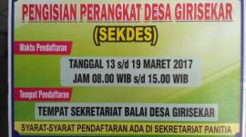 HARI KEDUA PENDAFTARAN SEKRETARIS DESA