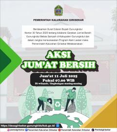 Aksi Jumat Bersih Sesuai Surat Edaran Bupati Gunungkidul No 30 th 2025