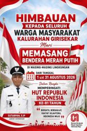Himbauan Untuk mengibarkan bendera merah putih 
