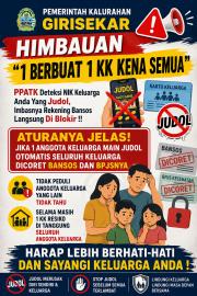 STOP JUDI ONLINE SAYANGI KELUARGA ANDA !!